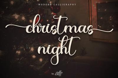 Christmas Night - Handwritten Font Free Download