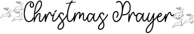 Christmas Prayer Font