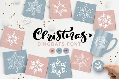 Christmas Snowflake Dingbats Free Download