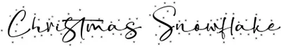 Christmas Snowflake Font