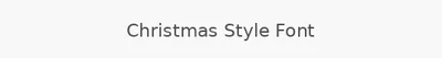 Christmas Style Font