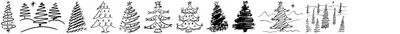 Christmas Trees Celebration Font