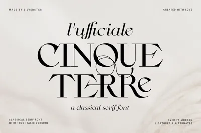 CINQUE TERRE | A Classic Serif Font Free Download