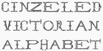 Cinzeled Victorian Alphabet Free Download