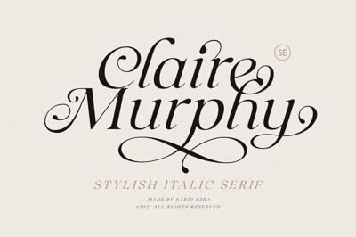 Claire Murphy - Stylish Italic Serif Free Download