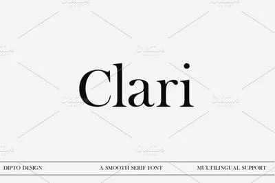 Clari- A fashionable font