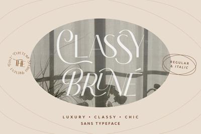 Classy Brune Sans Serif Typeface Free Download