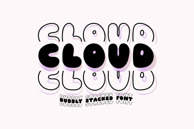 CLOUD STACKED Retro Bubbly Font Free Download