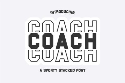 COACH STACKED Sporty Jersey Font Free Download