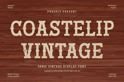 Coastelip Western Serif Display Font