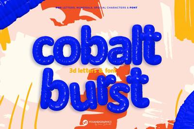 Cobal Burst 3D Letters & Font Free Download