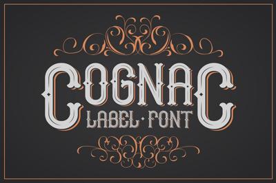 Cognac. Font for label Free Download