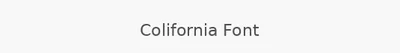 Colifornia Font