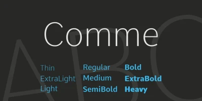 Comme Font Family
