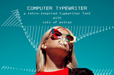 Computer Typewriter SVG Font Free Download