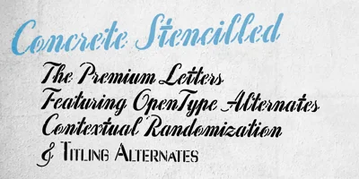 Concrete Stencil Font