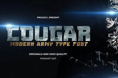 COUGAR – Modern Military Font
