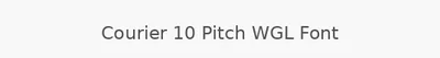 Courier 10 Pitch WGL Font