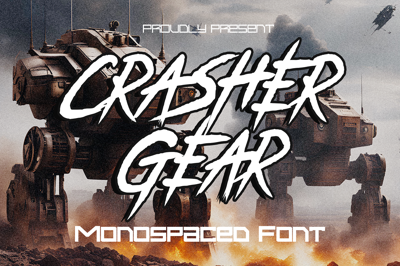 Crasher Gear-Monospaced Display Font Free Download