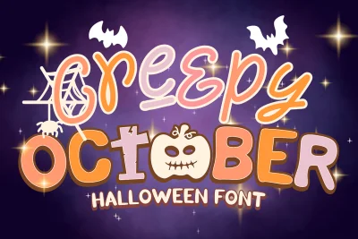 Creepy October is Halloween Font
