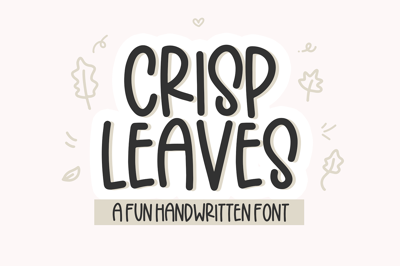 Crisp Leaves | Font with Doodles Free Download