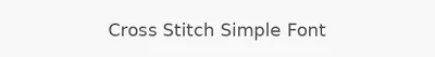 Cross Stitch Simple Font