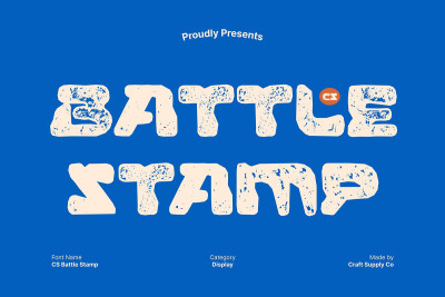 CS Battle Stamp Font