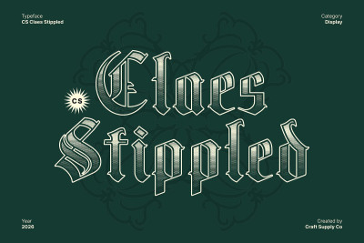 CS Claes Stippled Font