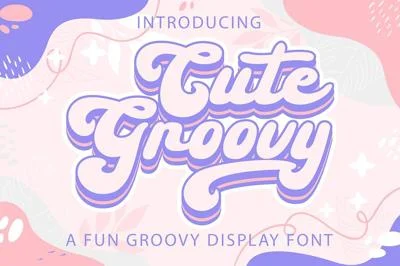 Cute Groovy - Retro Script Font
