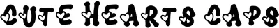 Cute Hearts Caps Font