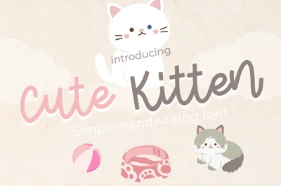Cute kitten Font