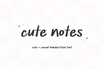 Cute Notes | Casual Print Font Free Download