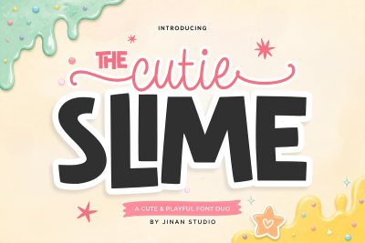 Cutie Slime - A Playful Font Duo