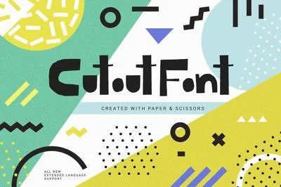 Cutout - bold uppercase font