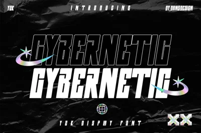 CYBERNETIC futuristic Y2k Cyberpunk Font