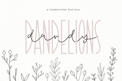 Dandy Dandelions - A Script Font Duo Free Download