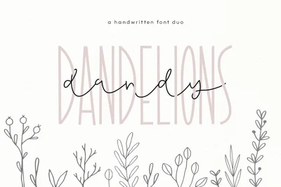 Dandy Dandelions - A Script Font Duo