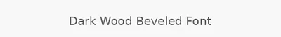 Dark Wood Beveled Font