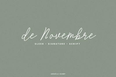 De Novembre Sleek Signature Script Free Download