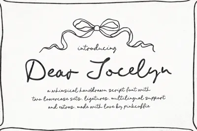 Dear Jocelyn | Handwritten Script Free Download