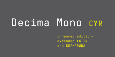 Decima Mono Cyr Free Download