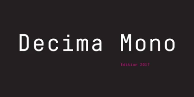 Decima Mono Font