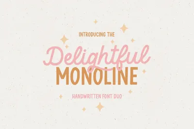 Delightful Monoline Font Duo Free Download