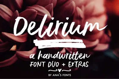 Delirium brush font duo