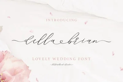 Della Brian - Lovely Wedding Wedding Font Font