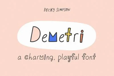 Demetri • Playful, Quirky Font