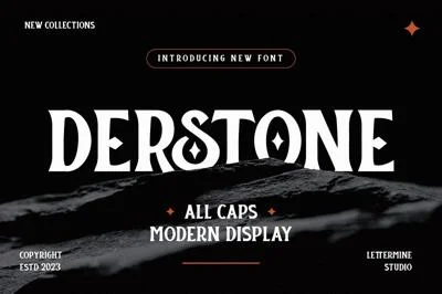 Derstone - All Caps Display Serif Font