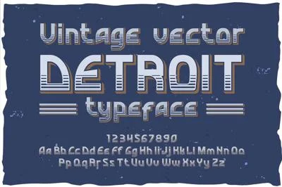 Detroit OTF vintage label font.
