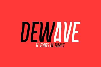 Dewave. Distorted Sans Serif family. Free Download