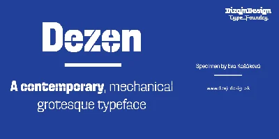 Dezen Stencil 03 Font